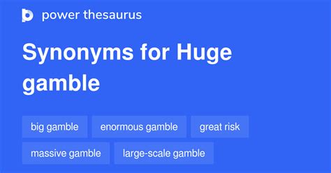 gamble thesaurus|Gamble synonyms .
